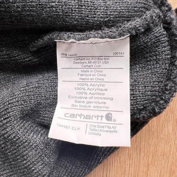 Carhartt Men's Knit Graphic Gray Beanie - Picture 3 of 4